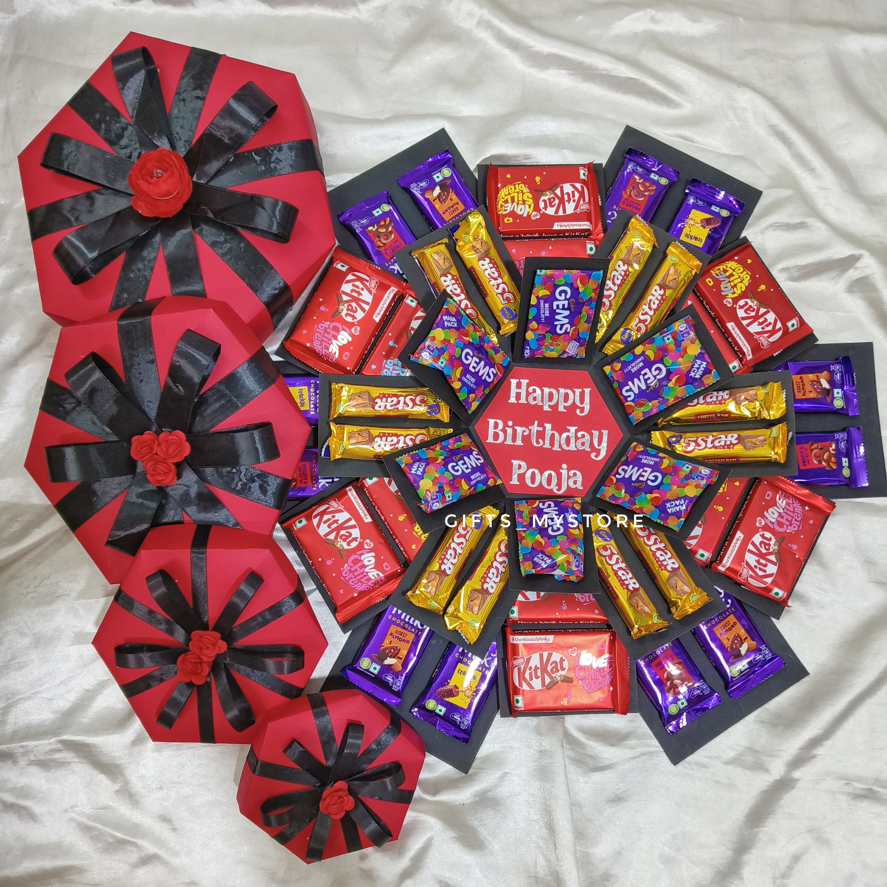 4 LAYER MIX CHOCOLATES CEB_OPTIONS_DAIRY MILK FLAVOURED + KITKAT + 5STAR + GEMS